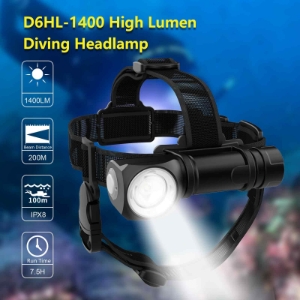 D6HL-1400 - Dive Headlamp 1400 Lumens 