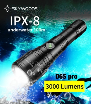 D6S-1400 - Dive Light 1400 Lumens - Zoomable 